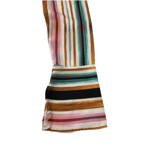 Jealous Tomato‎ Womens Blouse Multicolor Striped Long Sleeve Size Small - Picture 6 of 7